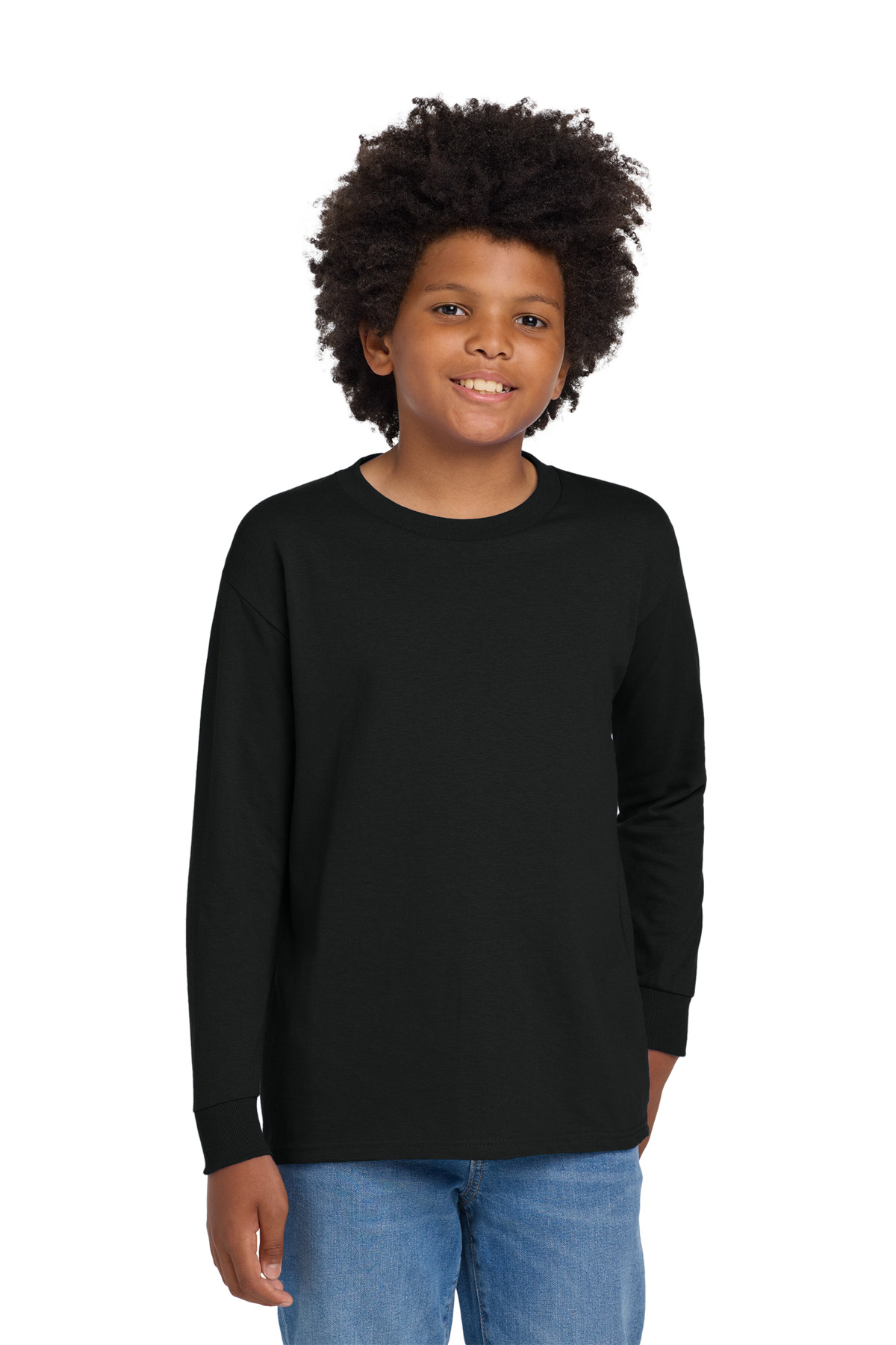 Gildan Youth Heavy Cotton 100% Cotton Long Sleeve T-Shirt - Image 2