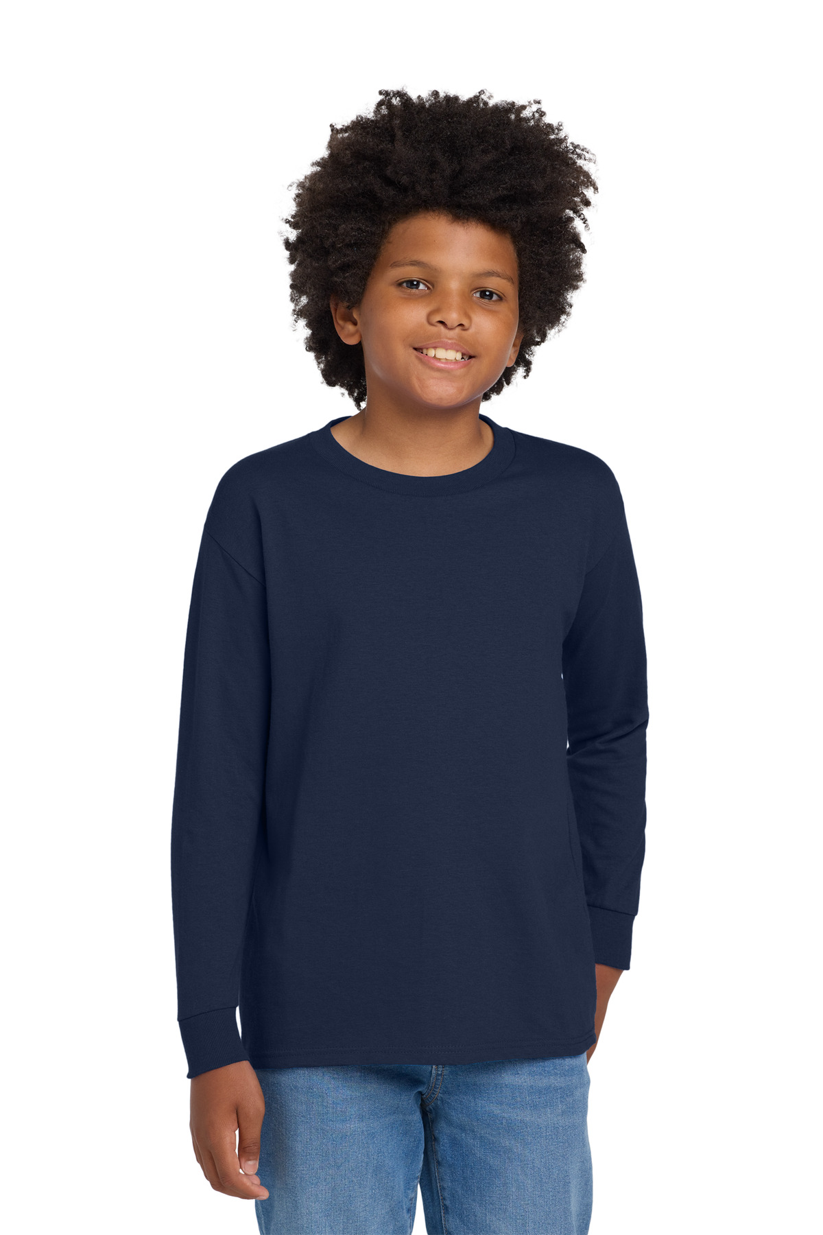Gildan Youth Heavy Cotton 100% Cotton Long Sleeve T-Shirt - Image 3