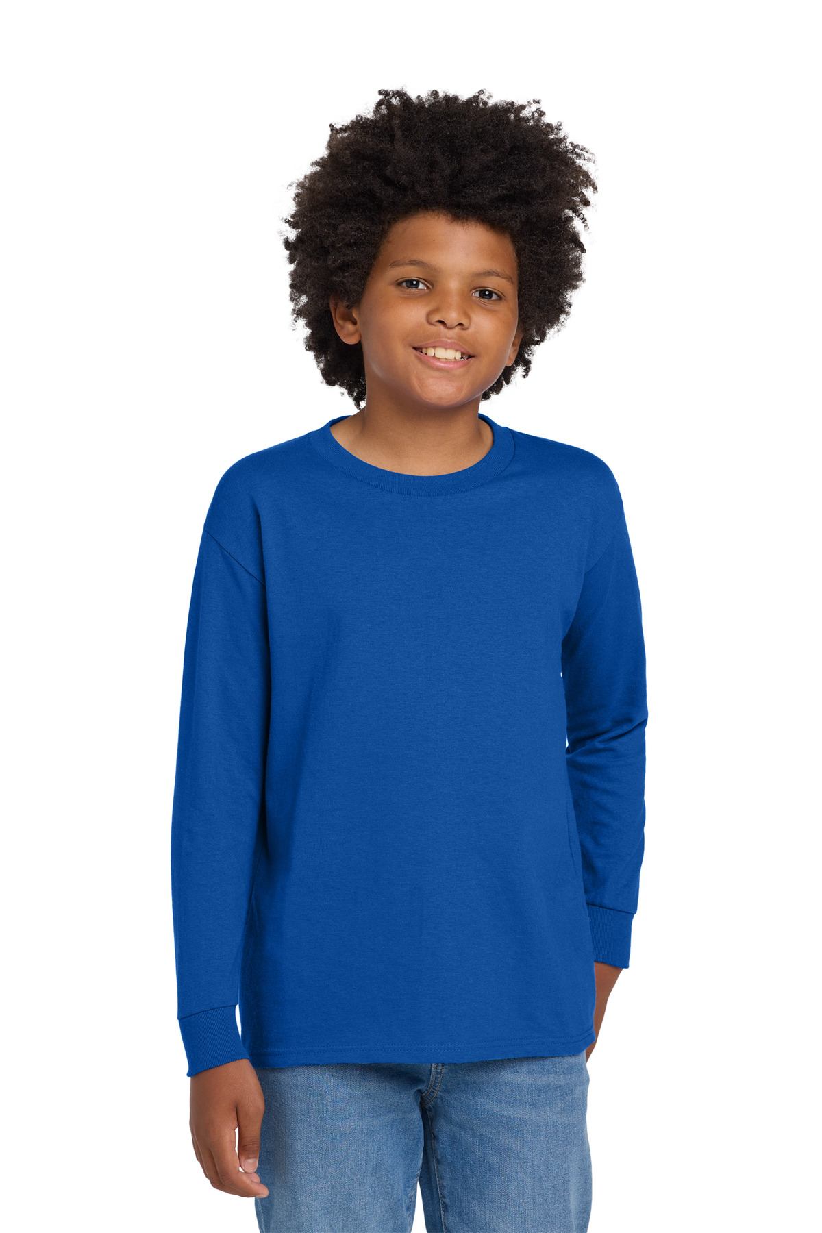 Gildan Youth Heavy Cotton 100% Cotton Long Sleeve T-Shirt - Image 5