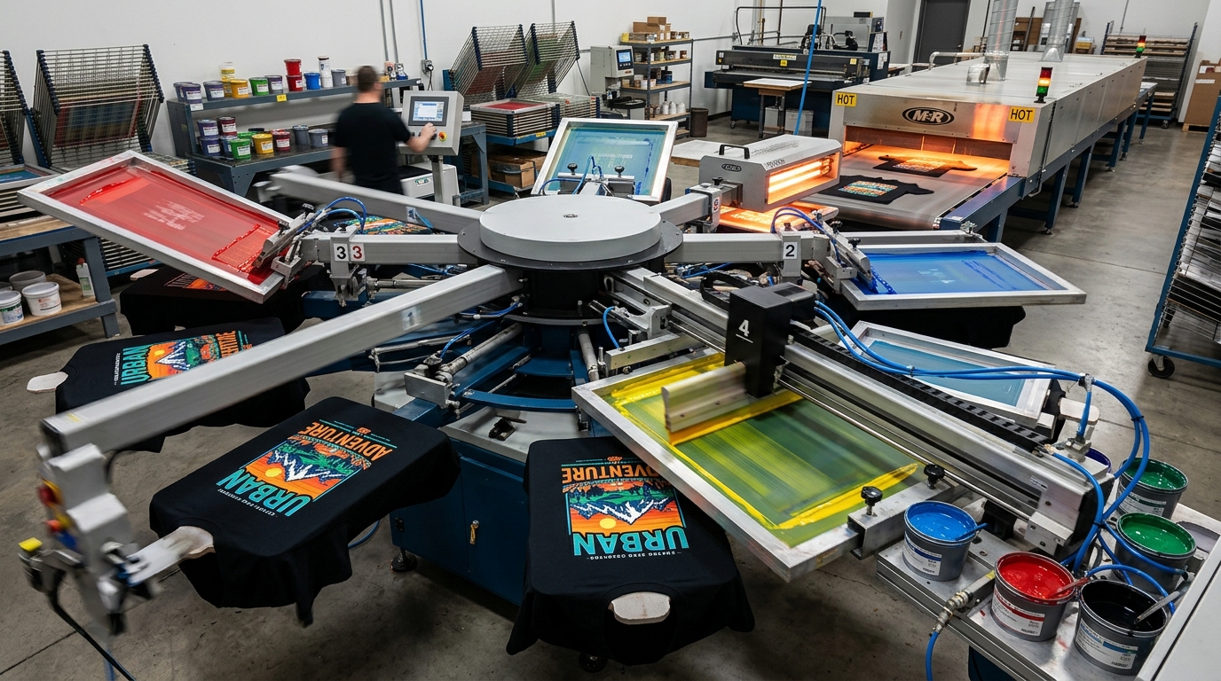 screen printing automatic carousel press
